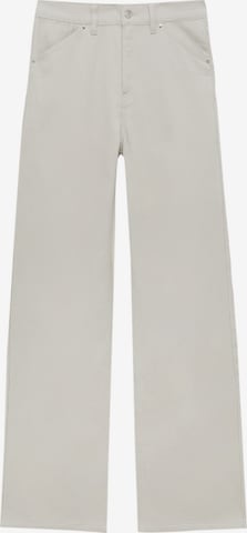 Pull&Bear Wide leg Pants in Grey: front