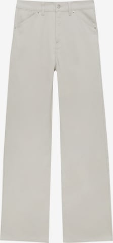 Pull&Bear Wide leg Trousers in Grey: front