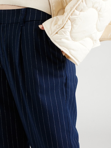 HOLLISTER Široke hlačnice Hlače z naborki | modra barva