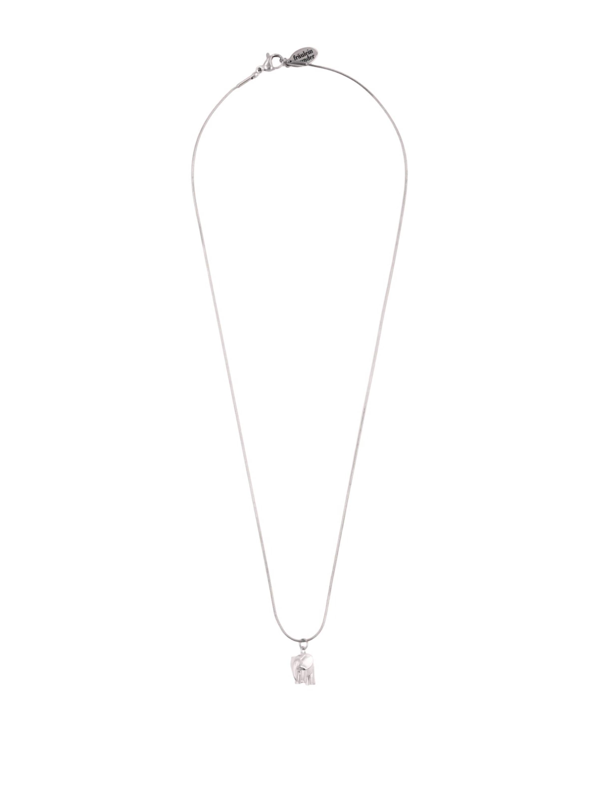 Fräulein Wunder Necklace 'Elefant' in Silver: front