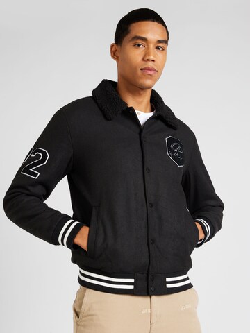 BRAVE SOUL Between-Season Jacket in Black: front