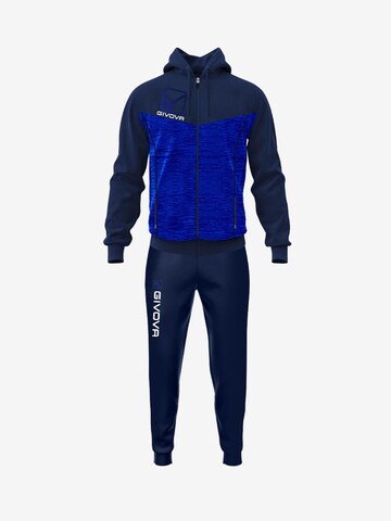 Completo sportivo 'Tuta sportiva Unisex Givova Visa in triacetato TR018 TUTA VISA TRIACETATO GIVOVA' di Givova in blu: frontale