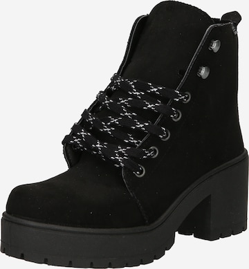 VICTORIA Lace-Up Ankle Boots 'ATALAIA' in Black: front