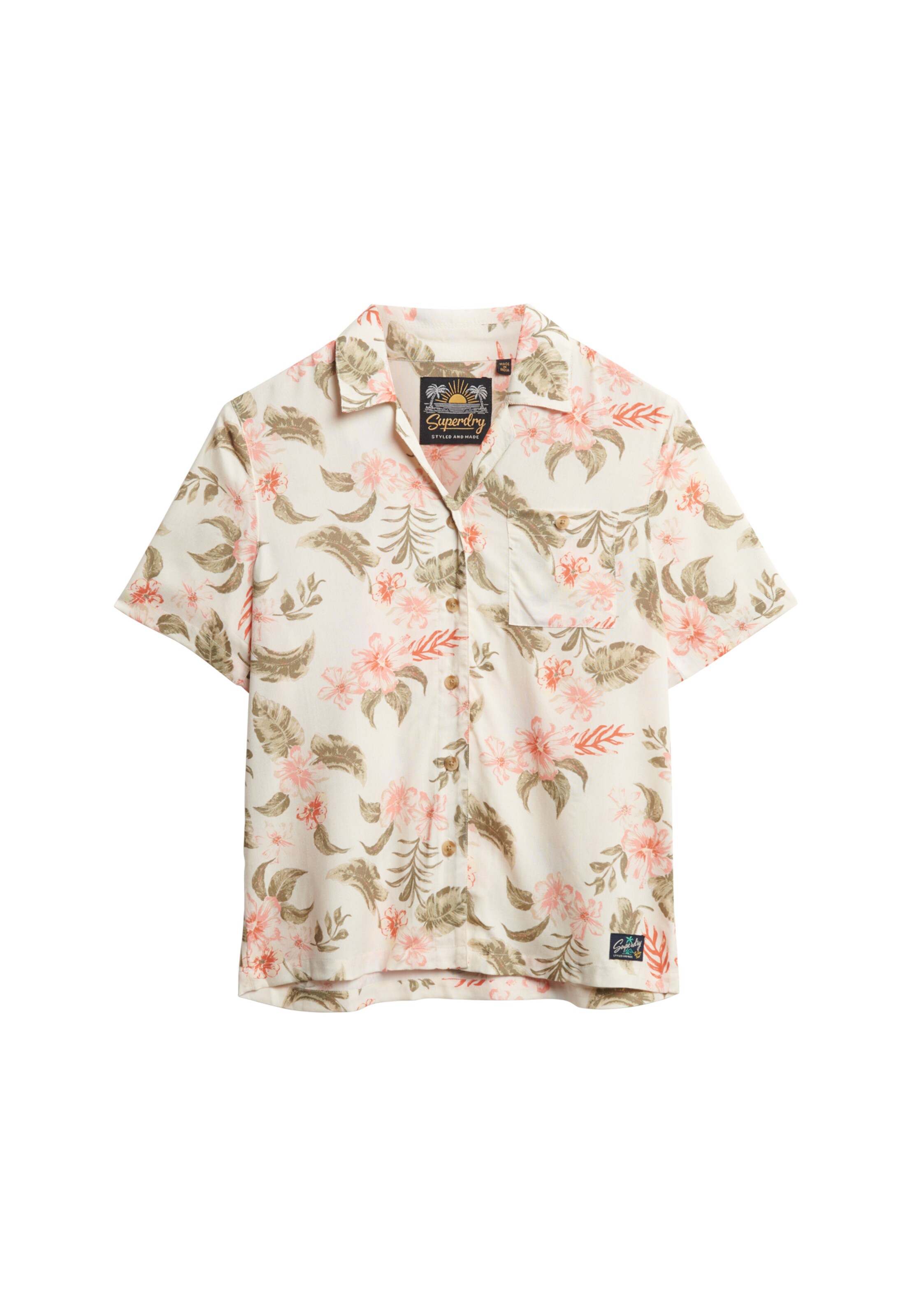 Superdry Blouse in Beige: voorkant