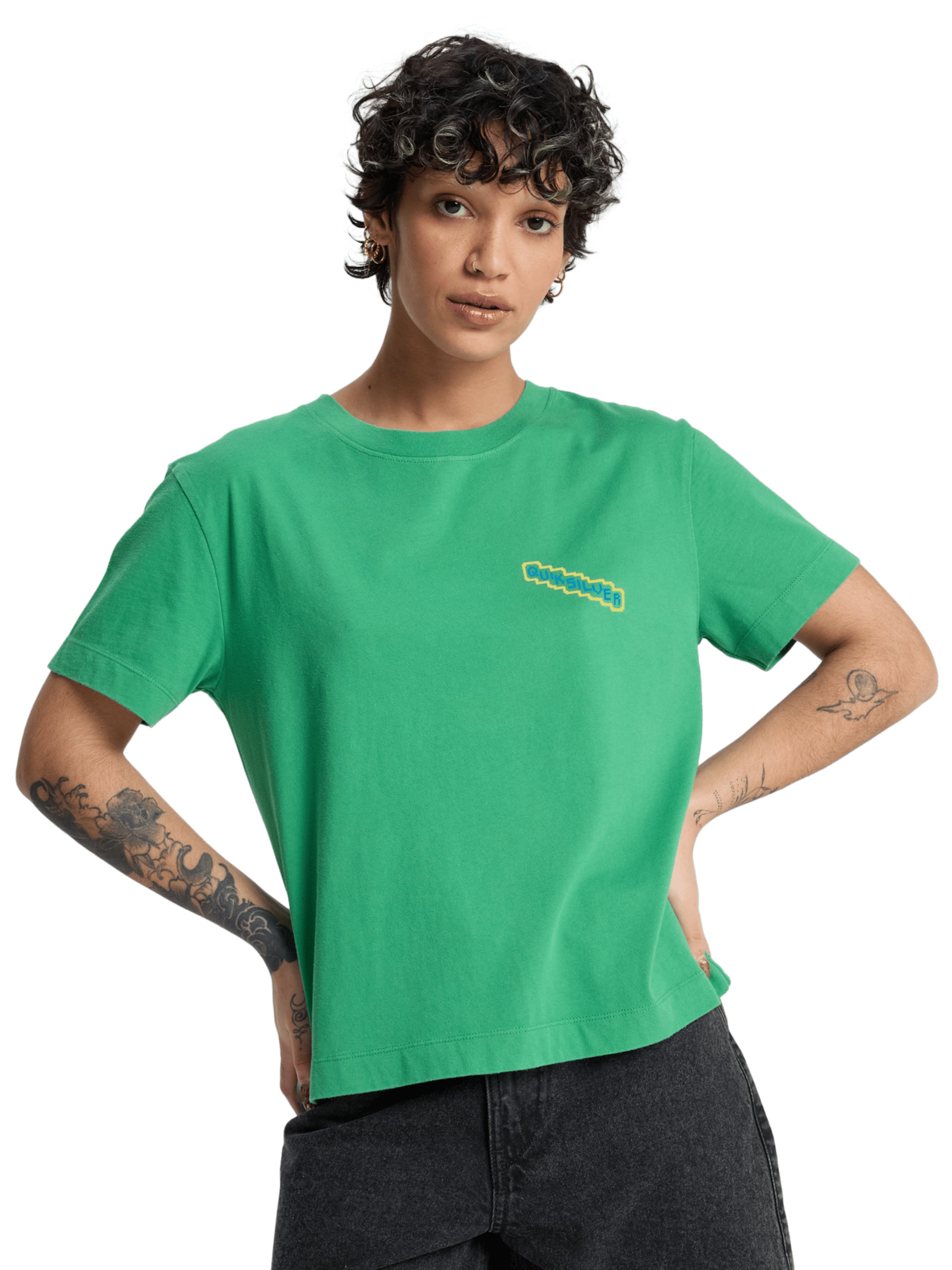 QUIKSILVER T-shirt in Grün: Vorderseite