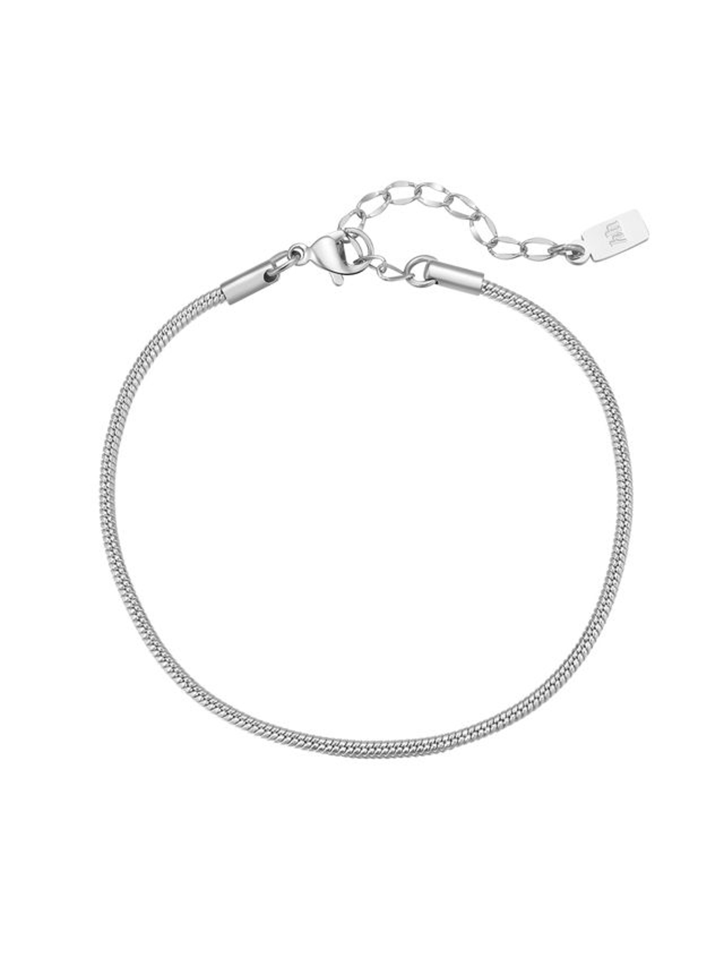 Braccialetto 'Snake Wave' di Hey Happiness in argento: frontale