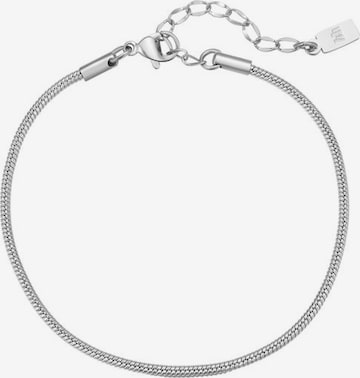 Hey Happiness Bracelet 'Snake Wave' in Silver: front