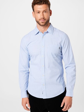 Dockers Regular fit Overhemd in Blauw: voorkant