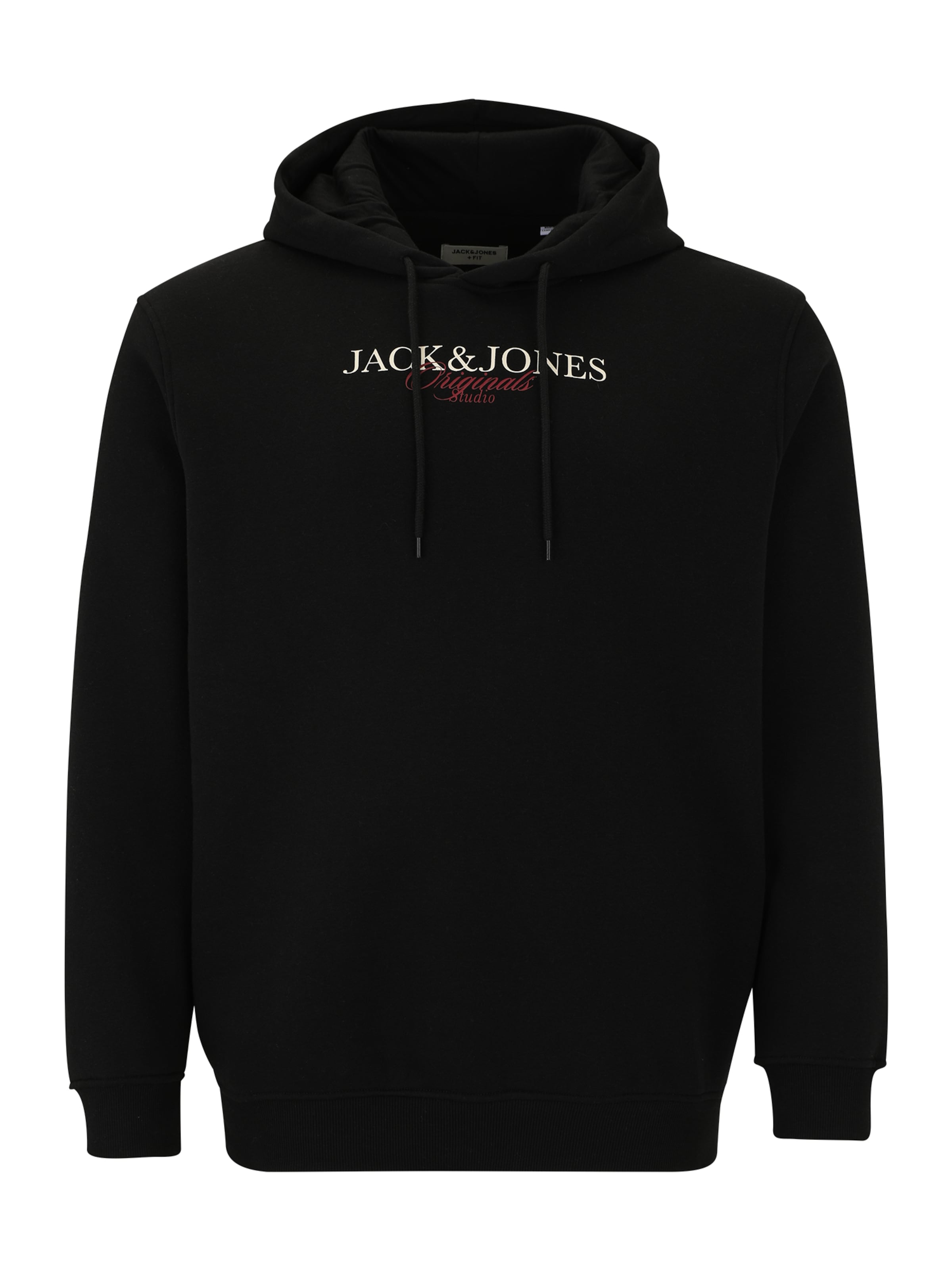 Jack & Jones Plus Sweatshirt 'JJJORBILLYBURG' i svart: framsida
