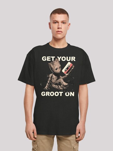 Maglietta 'Marvel Guardians of the Galaxy Get your Groot On' di F4NT4STIC in nero: frontale