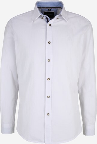 Krüger Buam Regular fit Traditional Button Up Shirt 'Travis' in White: front