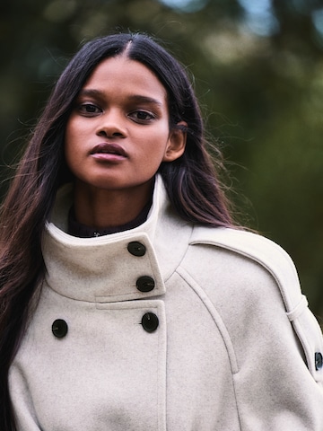Bershka Between-seasons coat in Beige