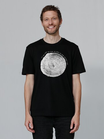 T-Shirt Watapparel en noir : devant