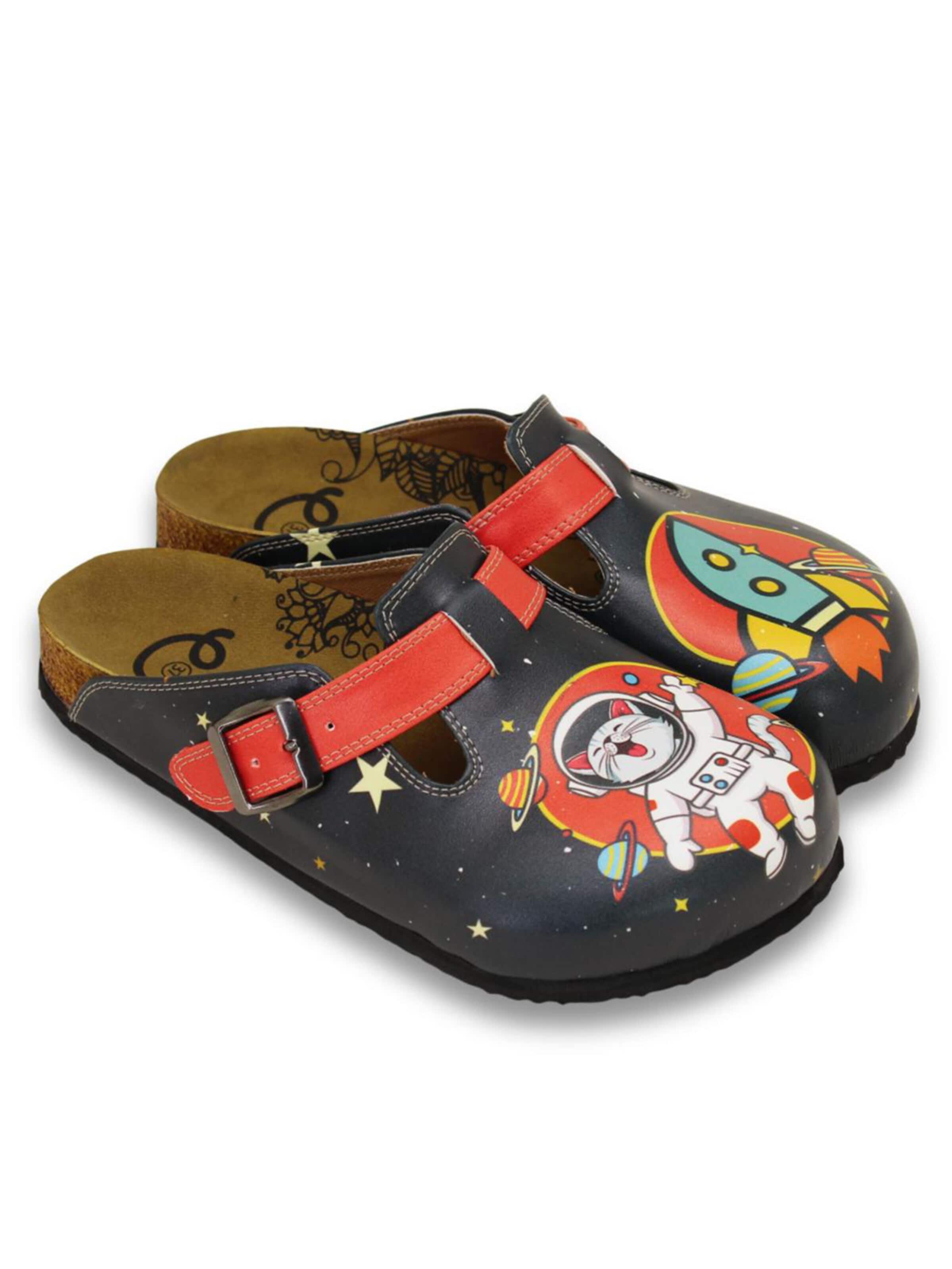 Goby Clogs 'Calceo'‌‌‌‌‌‌‌‌‌ in Schwarz