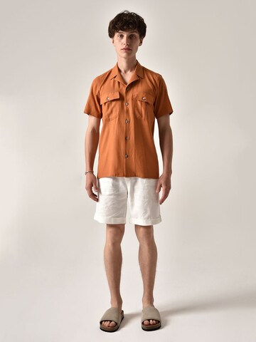 Coupe regular Chemise 'Ruggero' Antioch en orange