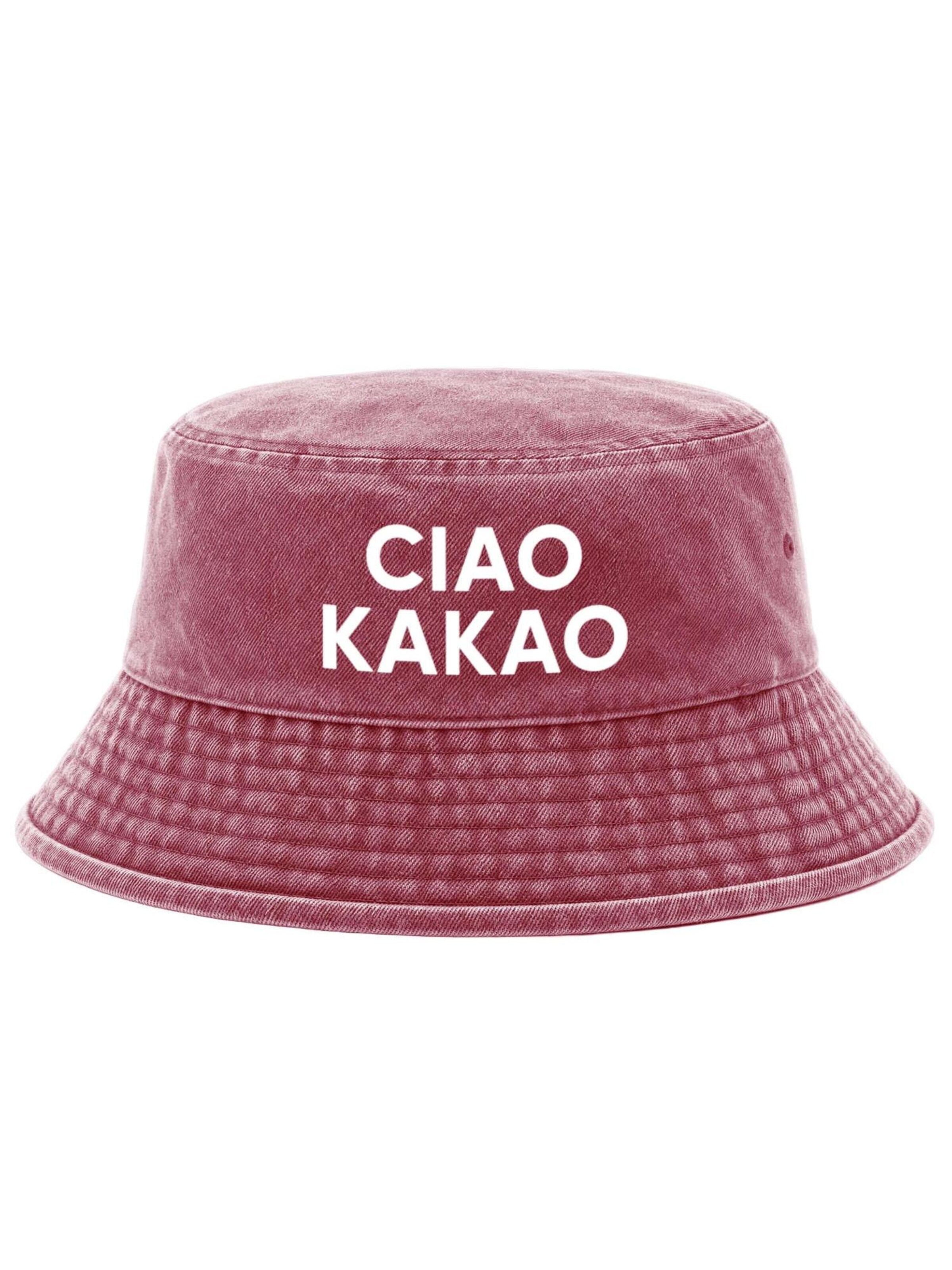 Neverless Hat 'Ciao Kakao' in Red: front