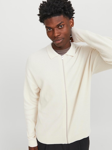 JACK & JONES Knit cardigan 'SPRING' in Beige