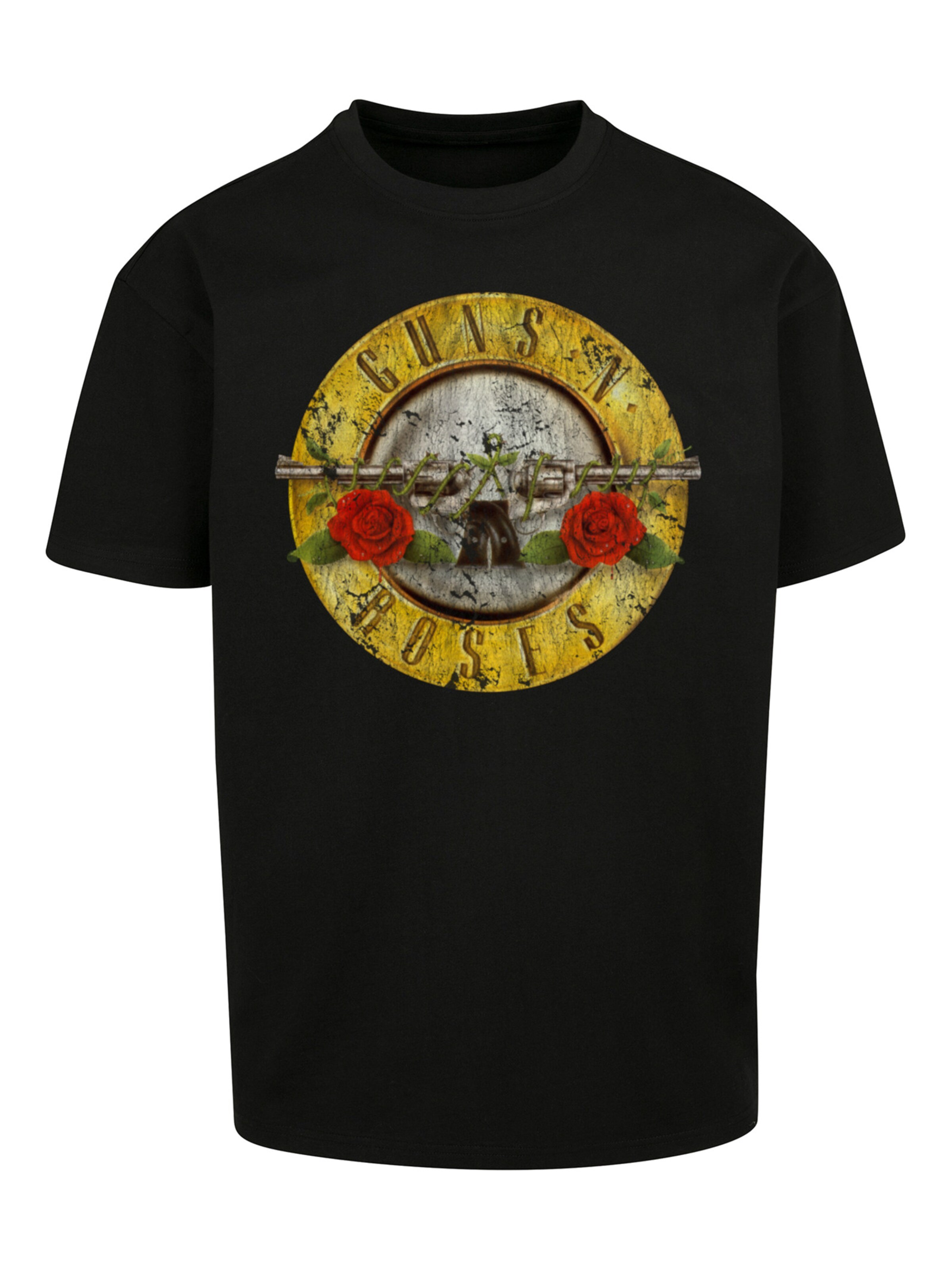 F4NT4STIC Shirt 'Guns 'n' Roses ' in Black: front