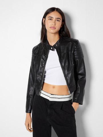 Veste mi-saison Bershka en noir : devant