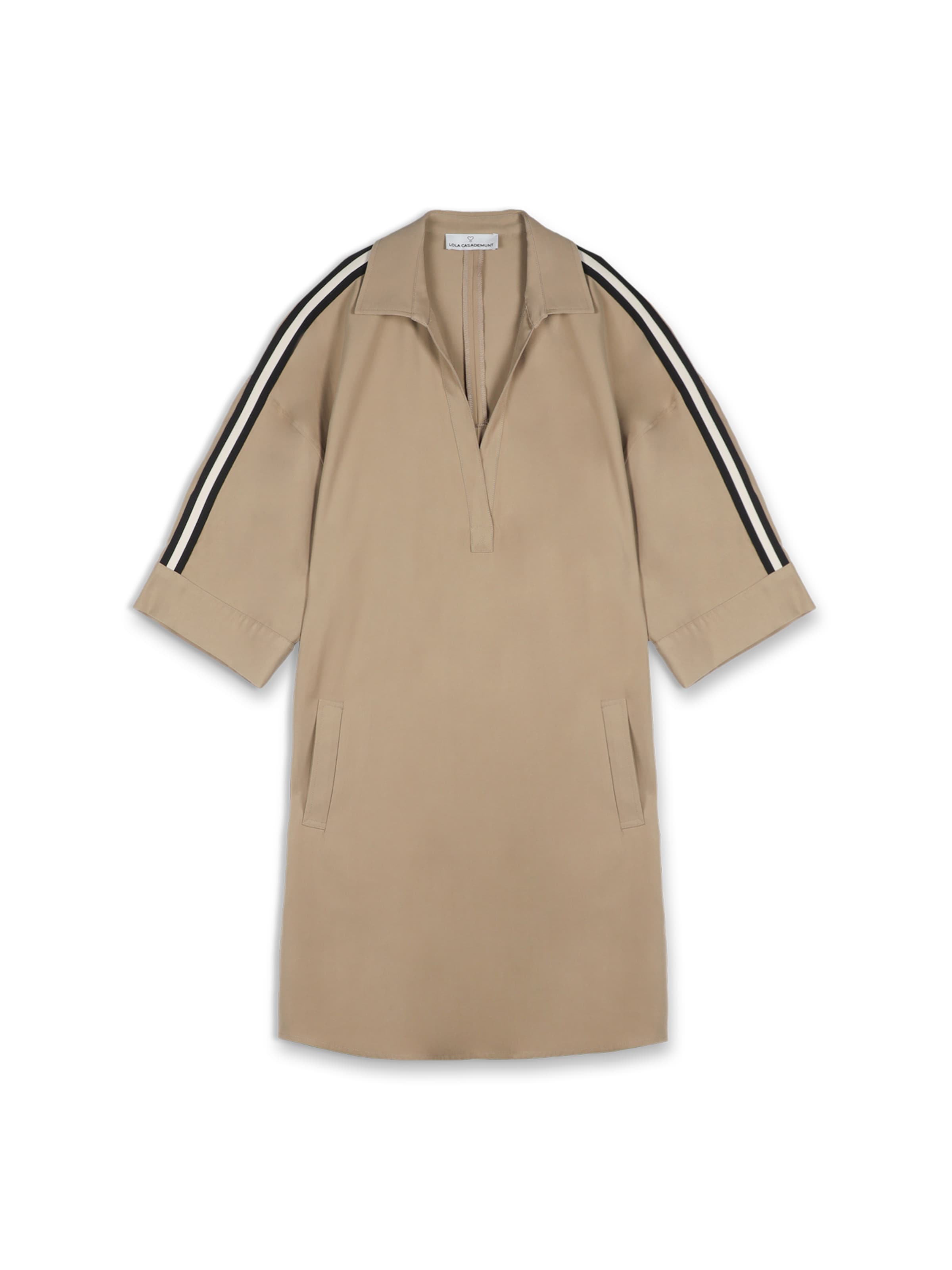 Lola Casademunt Jurk in Beige: voorkant