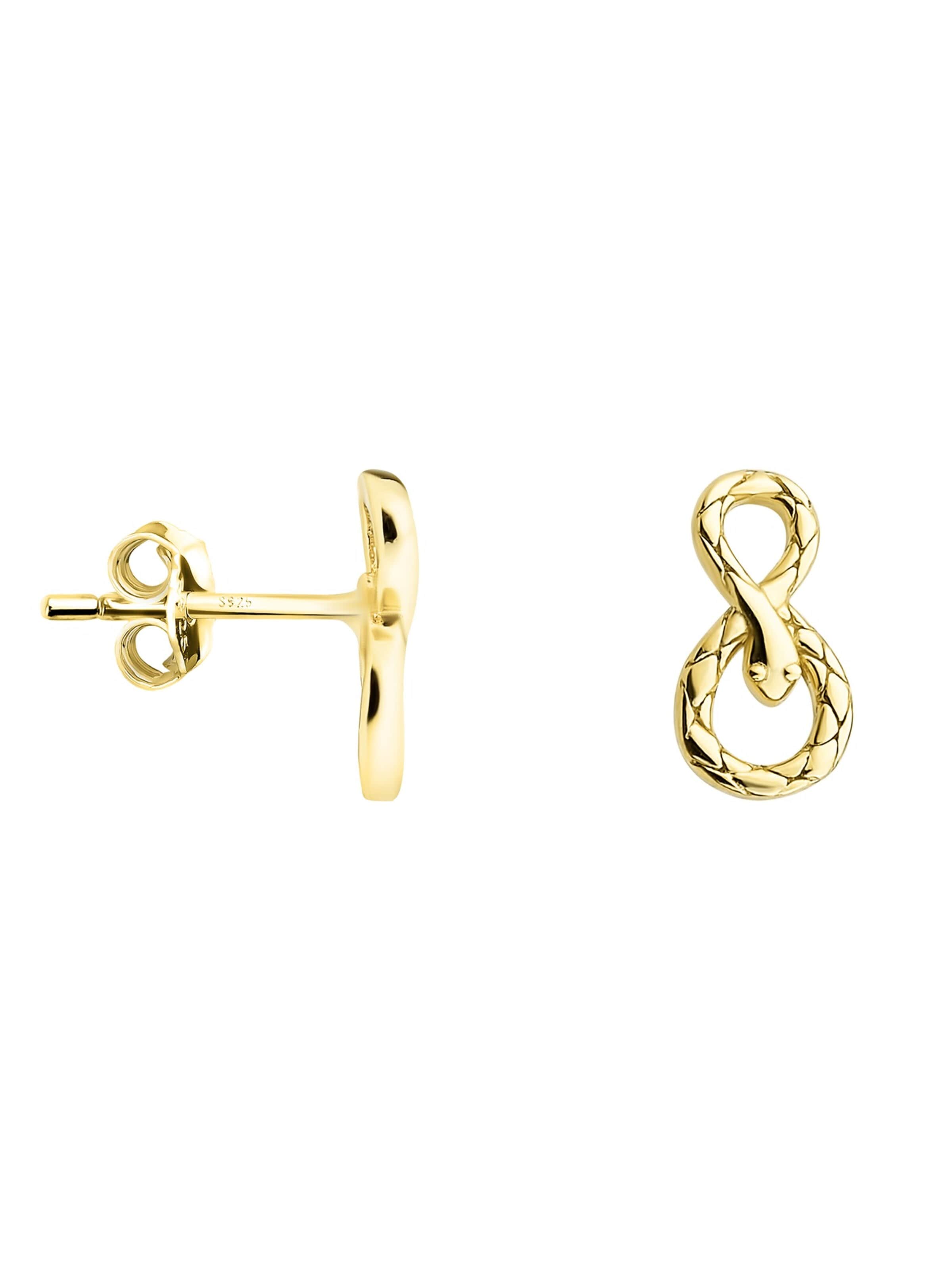 Sofia Milani Ohrringe 'Snake'‌‌‌‌ in Gold: Vorderseite