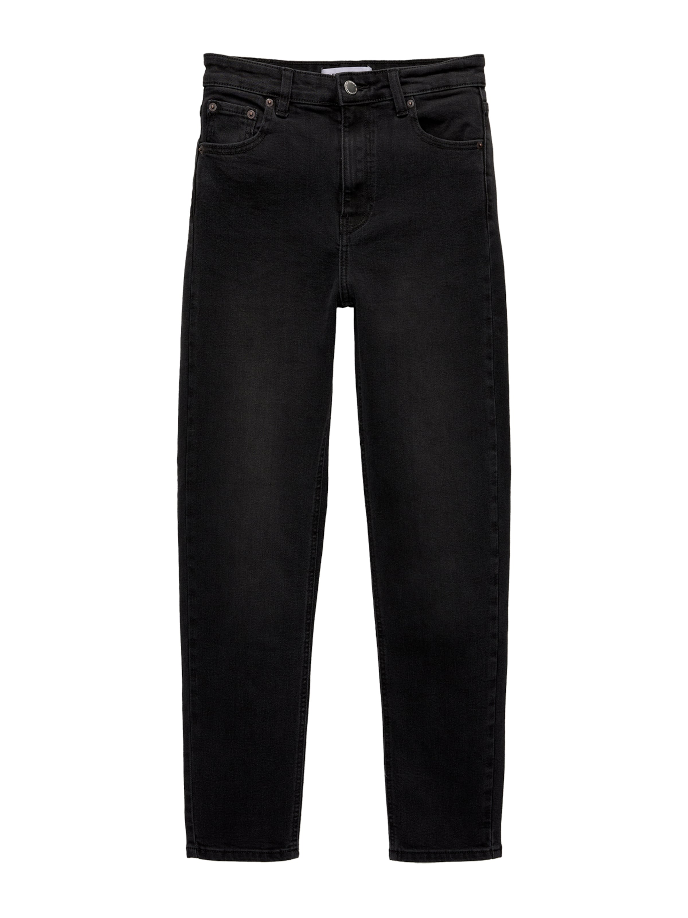 Pull&Bear Regularen Kavbojke | črna barva: sprednja stran