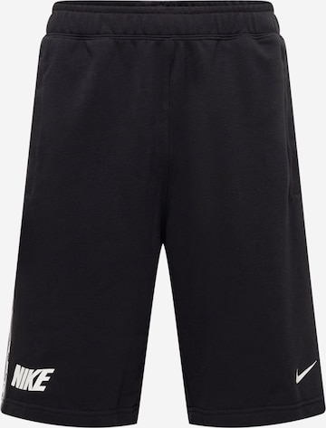 Nike Sportswear - Loosefit Calças 'Repeat' em preto: frente