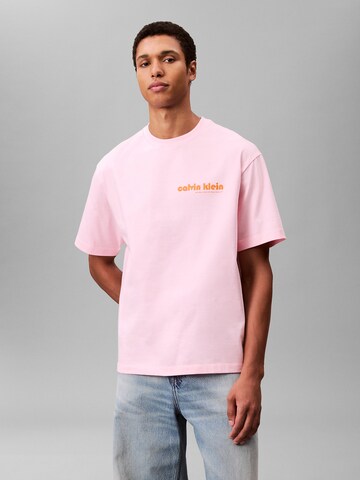 Calvin Klein Jeans Shirt in Roze: voorkant