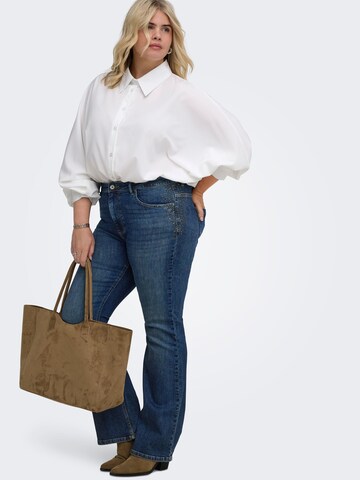 ONLY Carmakoma Flared Jeans 'CARWilly' in Blauw