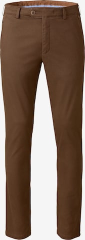 MEYER Chino Pants in Brown: front