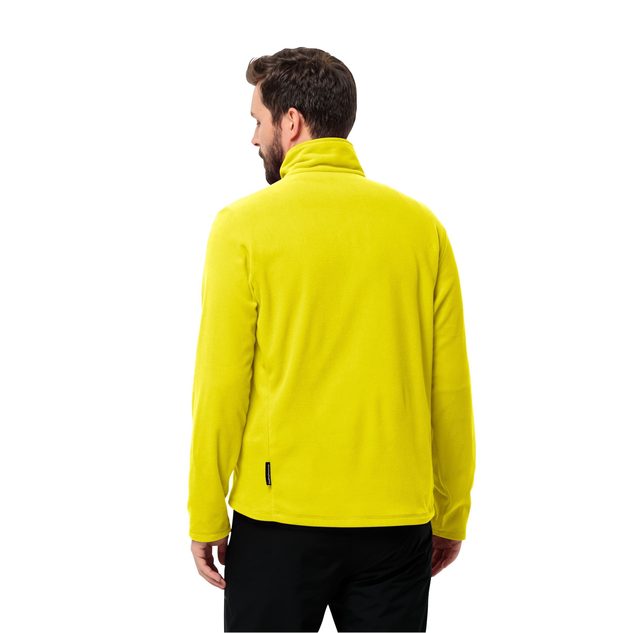 JACK WOLFSKIN Athletic Fleece Jacket 'Taunus' in Yellow