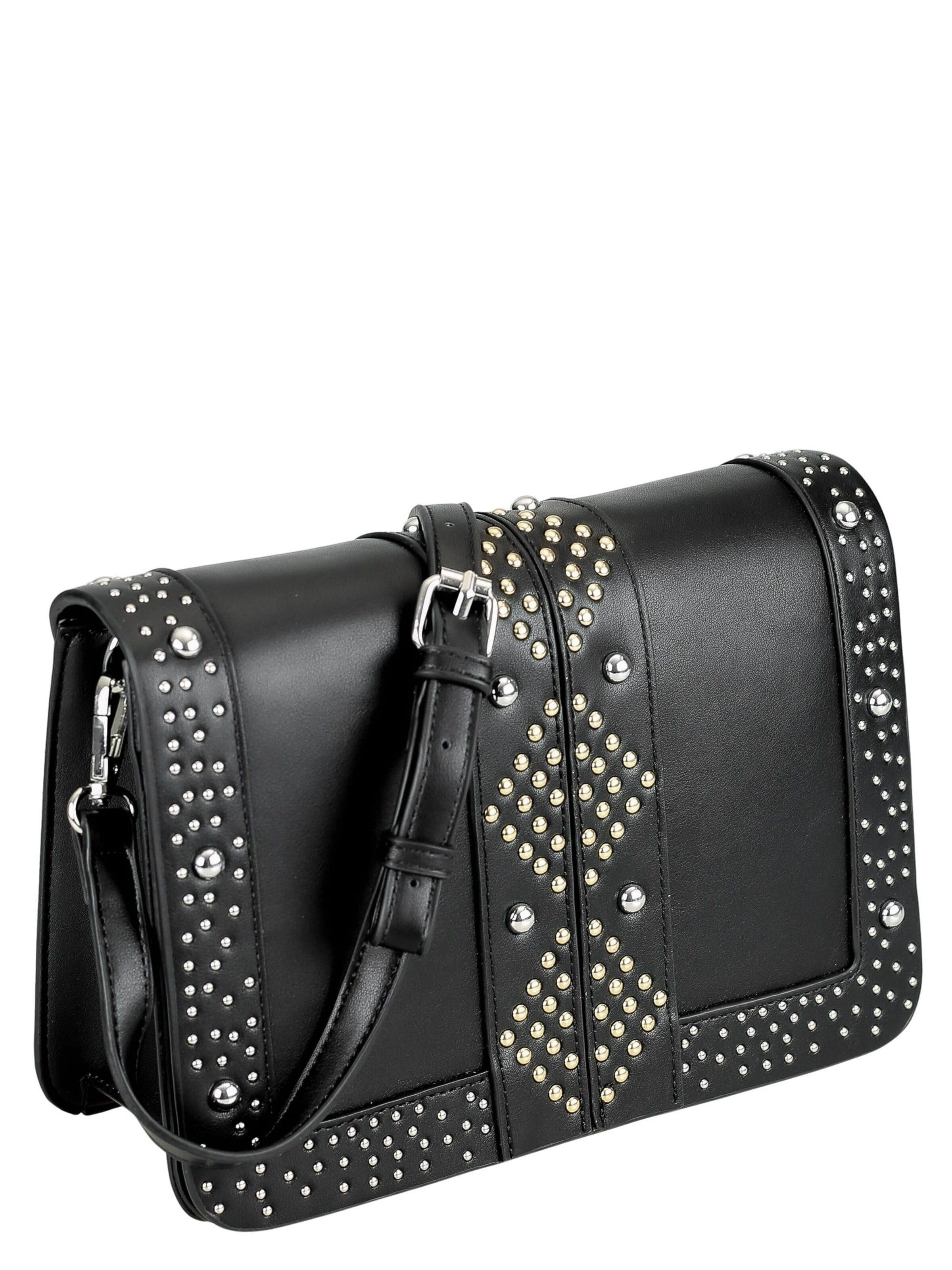 COLLEZIONE ALESSANDRO Umhängetasche 'Rockie'‌‌‌‌‌‌‌‌‌ in Schwarz: Vorderseite