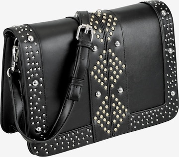 COLLEZIONE ALESSANDRO Umhängetasche 'Rockie' in Schwarz: Vorderseite