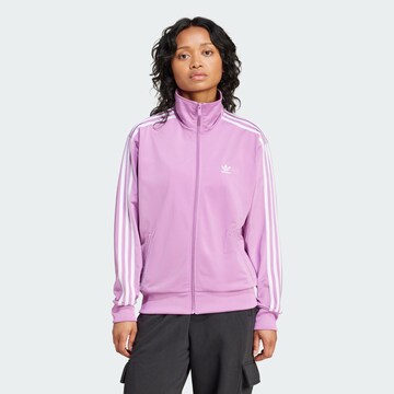 ADIDAS ORIGINALS Bluza rozpinana 'Adicolor Classics' w kolorze fioletowy: przód