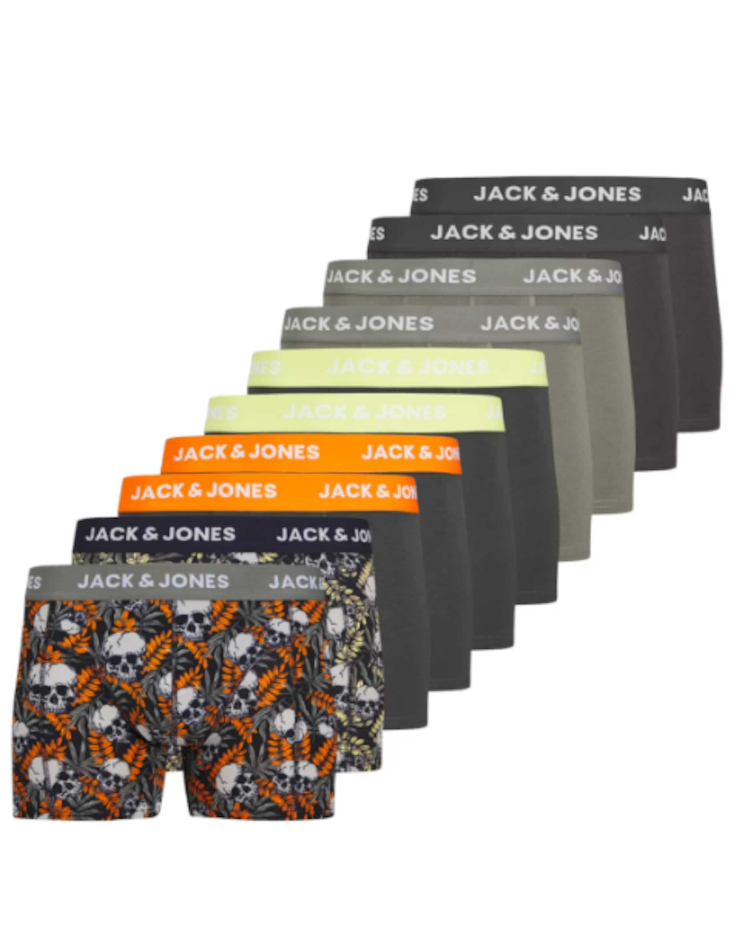 JACK & JONES Boxer shorts 'JACHugo Skulls' in Grey: front