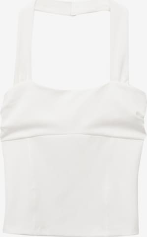 Pull&Bear Топ в бяло: отпред