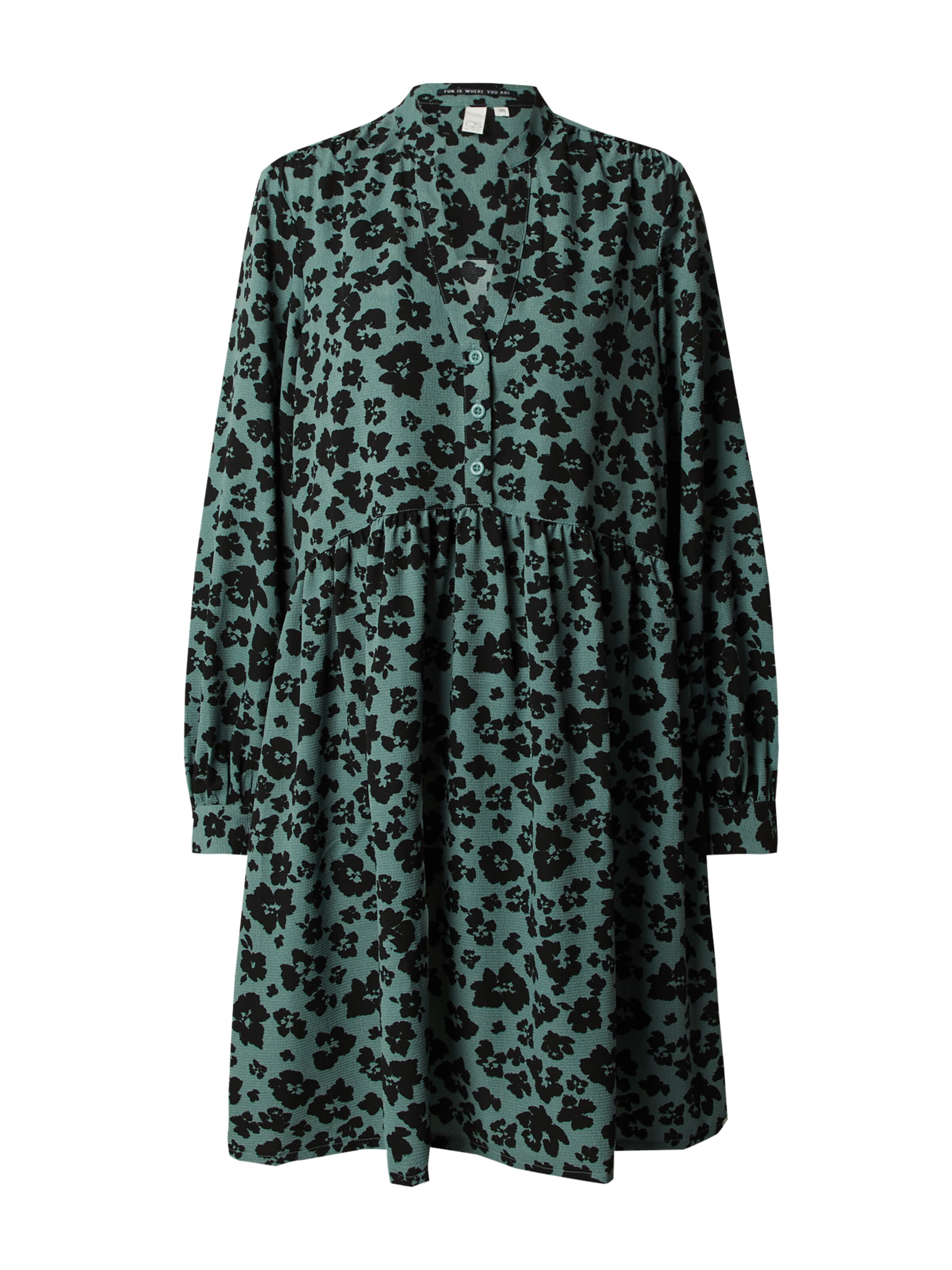 QS Blousejurk in Groen: voorkant