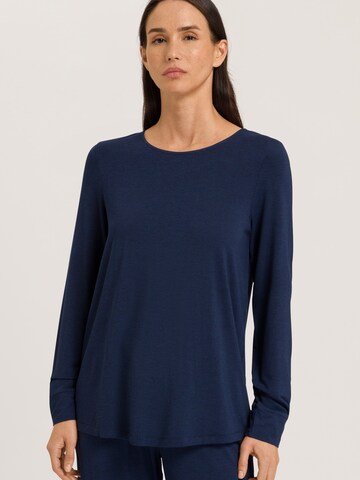 Hanro Shirt ' Natural Elegance ' in Blue: front