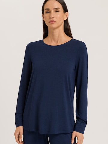 Hanro - Camisa ' Natural Elegance ' em azul: frente