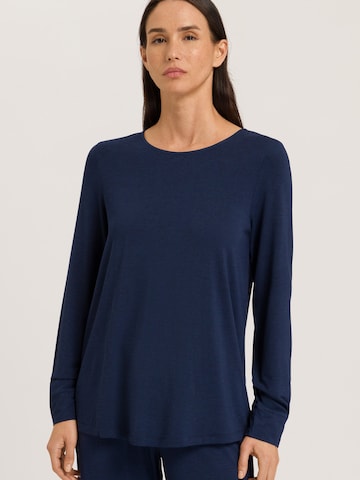 Hanro Longsleeve ' Natural Elegance ' in Blau: predná strana