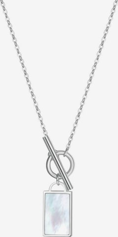 Hey Happiness Ketting 'Shell T-Bar' in Zilver: voorkant