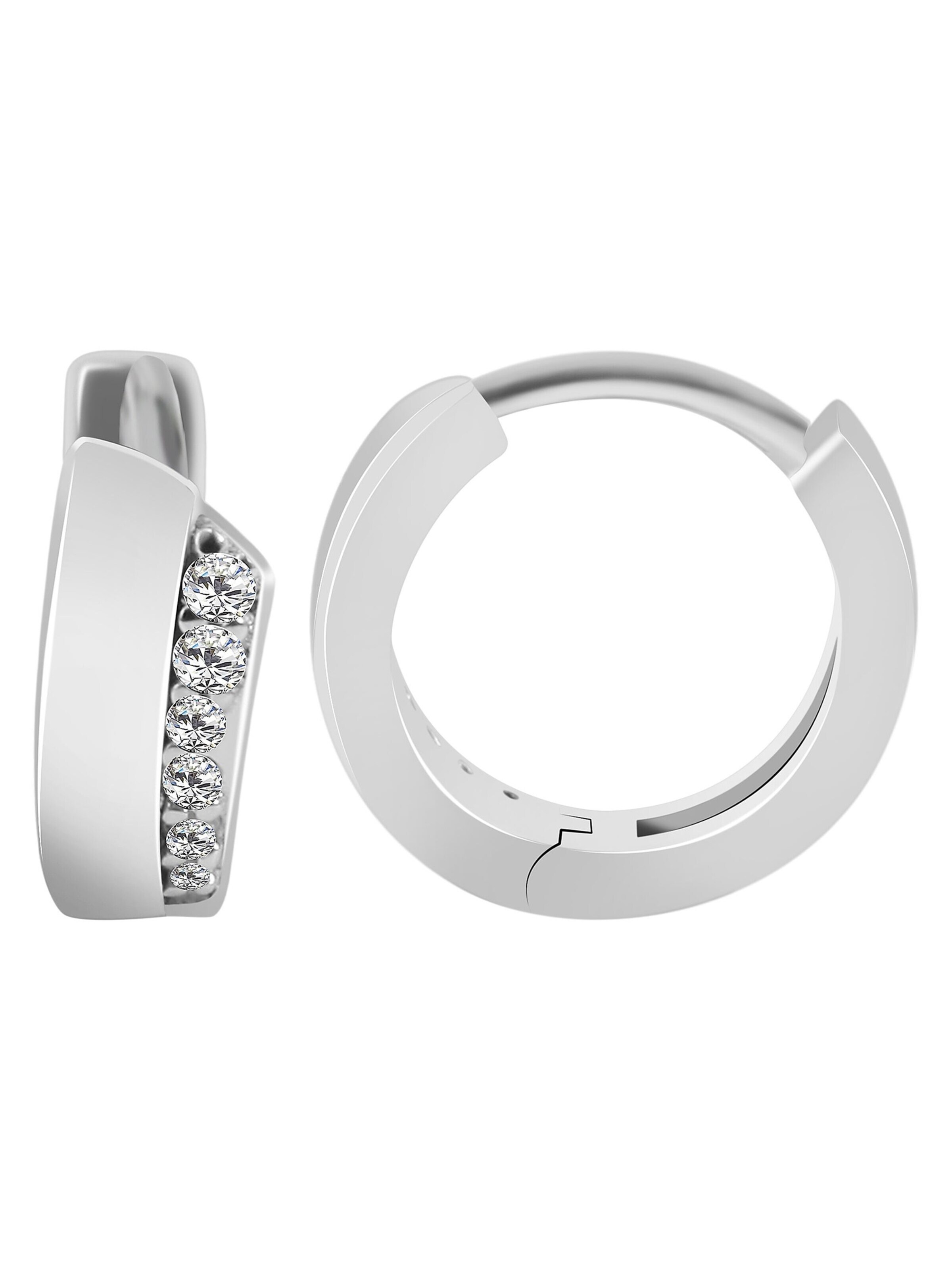 Akzent Earrings '"Meline" aus 925 Sterlingsilber, rhodiniert, langlebig' in Silver