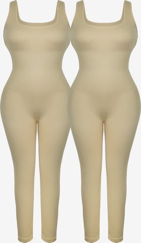 MEETWEE Sportbody 'Base Layer' in Beige: Vorderseite