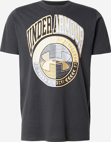 UNDER ARMOUR Performance Shirt 'VARSITY CREST' in Black: front