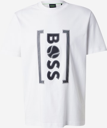 T-Shirt fonctionnel BOSS en blanc : devant