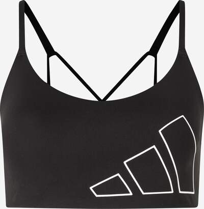 ADIDAS PERFORMANCE Soutien-gorge de sport en noir / blanc, Vue avec produit