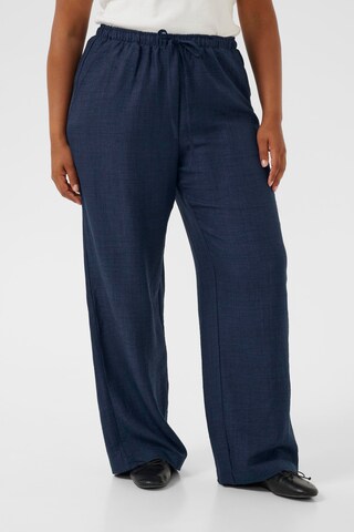 KAFFE CURVE Loosefit Hose 'Ellie' in Blau: Vorderseite