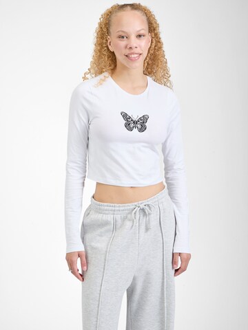 T-shirt 'NMSILJA' Noisy may en blanc : devant