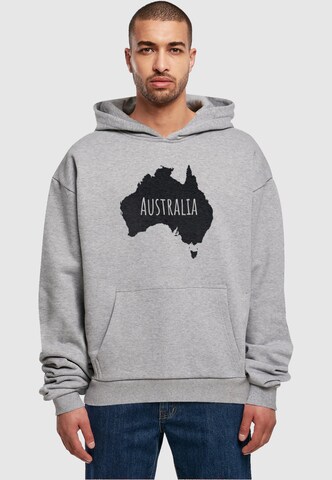 Merchcode Sweatshirt 'Australia' in Grau: predná strana
