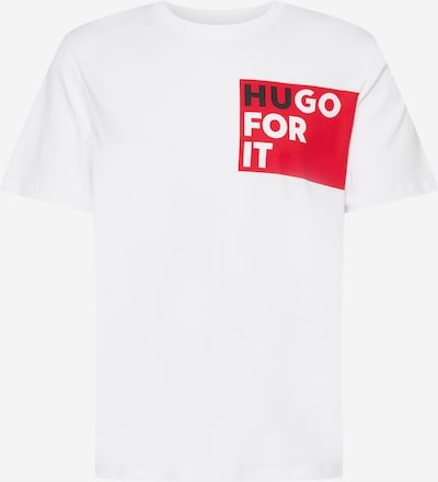 HUGO Koszulka 'Dolber' w kolorze czerwony / czarny / białym, Podgląd produktu